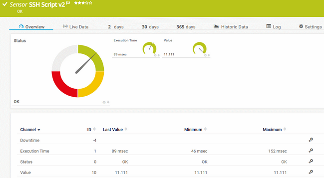 SSH Script v2 Sensor