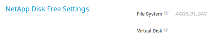 NetApp Disk Free Settings NetApp Disk Free Settings
